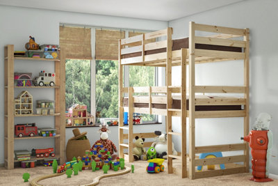 Strictly Beds And Bunks Fusion Heavy Duty Storage Pine Bunk Bed