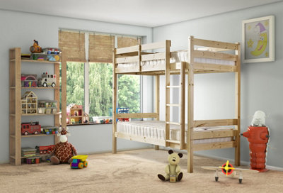 Strictly Beds And Bunks Everest Heavy Duty Pine Bunk Bed3Ft Single from B&Q