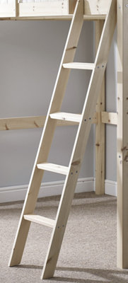 Strictly Beds And Bunks Pine Bunkbed LadderReplacement Bunk Bed Slanted Ladder Solid Pine from B&Q