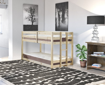 Strictly Beds And Bunks Wiltshire Heavy Duty Low Pine Bunk Bed3Ft Single from B&Q
