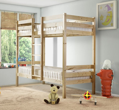 Strictly Beds And Bunks Chester Heavy Duty Pine Bunk Bed3Ft Single from B&Q
