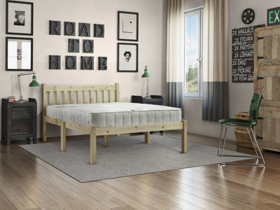 Strictly Beds And Bunks Heavy DutyAmelia 4Ft 6 Double Pine Bed. Can Be Used Buy Adults from B&Q