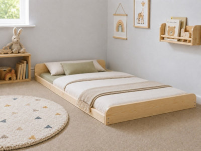 Strictly Beds And Bunks Leon Montessori Pine Low Floor Bed Frame4Ft 6 Double from B&Q