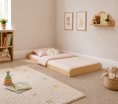 Strictly Beds And Bunks Leon Montessori Pine Low Floor Bed Frame3Ft Single from B&Q
