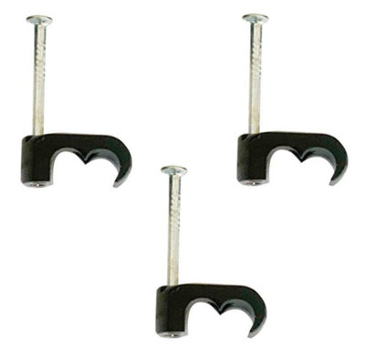 Inbrackets Twin Satellite Cable Clips For Sky Cable Ct63 Wf65 Shotgun Double Black Pack 100 from B&Q