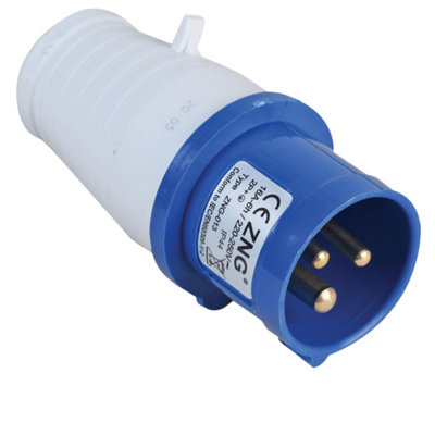 Inbrackets Caravan Hook Up Male Site Connector 2P+E 16A Ip44 from B&Q