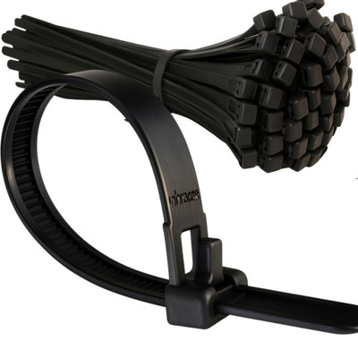 B&Q -  Releasable Cable Ties Black Strong Zip Tie Pack Of 50