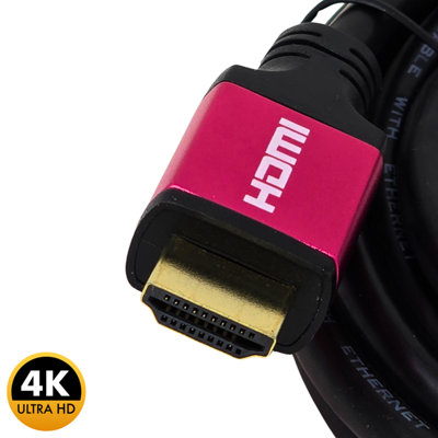 Inbrackets Hdmi Cable 4K Uhd Gold Plated Lead 2160P Hdtv High Speed 1Metres from B&Q