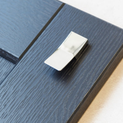 50X25mm Polished Chrome Square Pull from B&Q