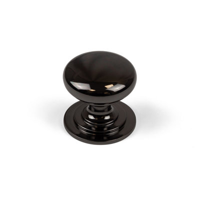  - 42mm Black Nickel Cabinet Knob Dark Gloss Kitchen Cupboard Door Drawer Pull Handle Bedroom Bathroom Furniture