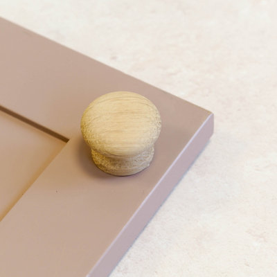 40mm Diameter Sanded Birch Cabinet Knob from B&Q