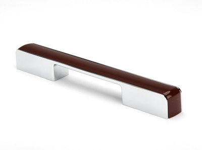 160mm Claret/polished Chrome D Handle from B&Q