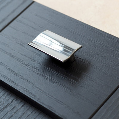 B&Q 32Mm Polished Chrome Wave Knob