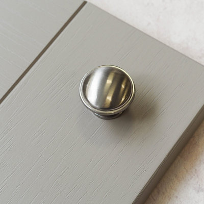 33mm Brushed Nickel Cabinet Knob from B&Q