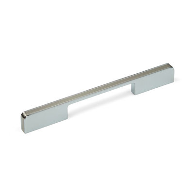 Polished Chrome Brushed Nickel Kitchen Cabinet D Handle 160mm 192mm And 224mm Hole Centres from B&Q