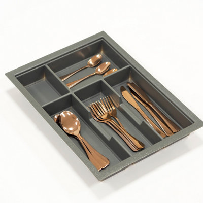 400mm Grey Cutlery Tray For Grass Scala Drawer from B&Q
