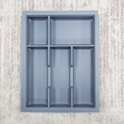 400mm Grey Cutlery Tray For Blum Metabox Drawer from B&Q