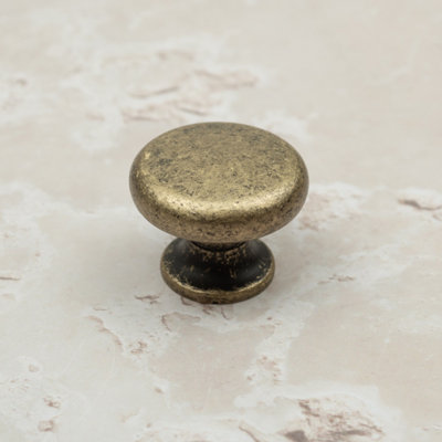 Antique Brass Shaker Style Cup Handle & Coordinating Knob - Image 3