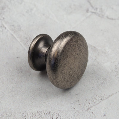  - 35mm Antique Pewter Round Cabinet Knob