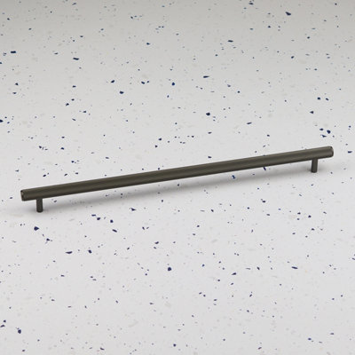 B&Q 320Mm Cabinet Pull Textured Grooved Kitchen Cupboard Door Drawer Pull Bathroom Bedroom Furniture Replacement Dark/Grey/Anthracite