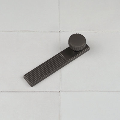 Anthracite Dark Grey Ribbed Kitchen Handles 96mm Backplate Knob Furniture Drawer Cupboard Upcycle Wardrobe Diy from B&Q