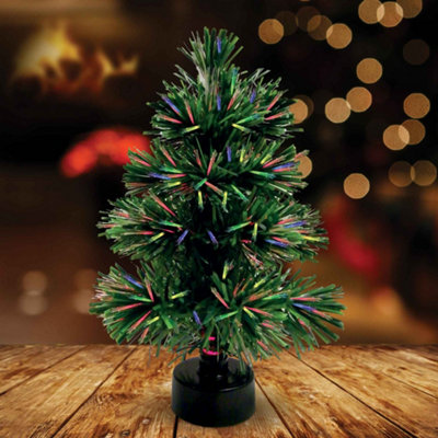  - 30Cm Colour-Changing Fibre Optic Mini Christmas Tree