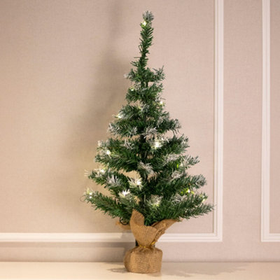 2Ft Snow Frost Pre-Lit Led Christmas Tree Warm White