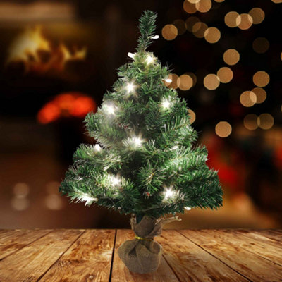 2Ft Warm White Pre-Lit Led Christmas Tree