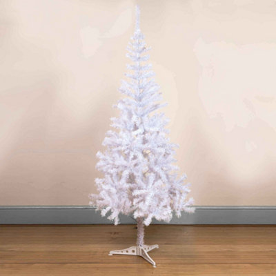 6Ft Artificial Snowy Frosted White Christmas Tree from B&Q