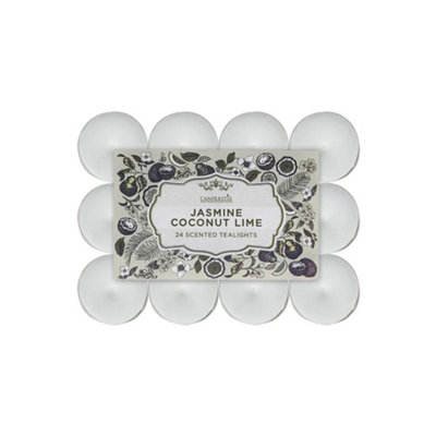 24Pcs Scented Tealights Jasmine Lime & Coconut from B&Q