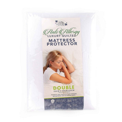  - Anti-Allergy Quilted Mattress Protector Double Size25Cm Deep Fitted Bed Mattress Cover
