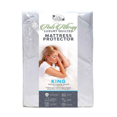 Voltico Anti-Allergy Breathable Fitted Mattress Protector - White / King - Image 3
