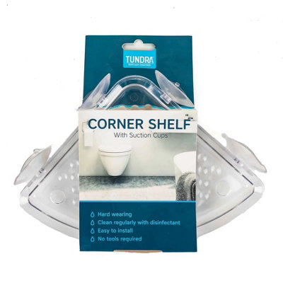 Plastic Corner Shelf With Suction Cups from B&Q