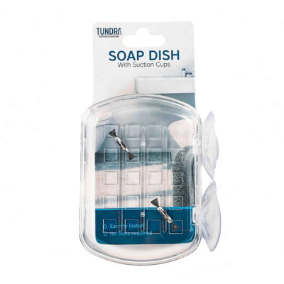 Plastic Soap Dish With Suction Cups from B&Q