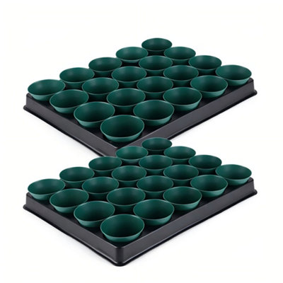 2 Pack Seed Growing Shuttle Tray With 20 Plant Pots Set For SeedlingsHerbs & Vegetable Plants from B&Q