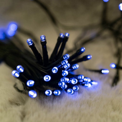  - 70 Led Solar Fairy String Lights OutdoorBlue Colour Led Garden Lights