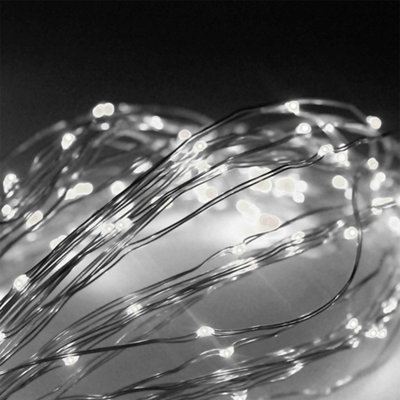  - 100 Led Super Bright Solar Powered Wire Fairy String Lights Indoor & Outdoor (White Colour)