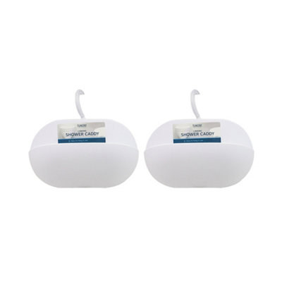 Plastic Hanging Shower Caddy White Colour 2Packs from B&Q