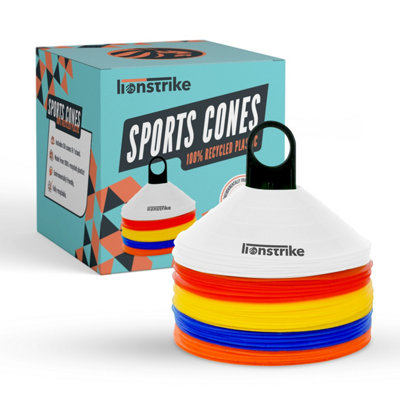 B&Q -  Football / Sports Cones Set50 Training Cones Plus Carry Stand