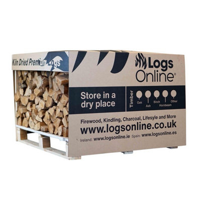 Fire Guru Classic Crate Kiln Dried Oak Firewood Logs 400Kg from B&Q