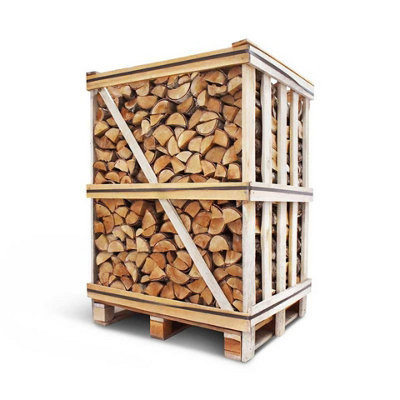 Fire Guru Jumbo Crate Kiln Dried Birch Firewood Logs from B&Q
