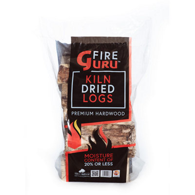 Fire Guru Kiln Dried Premium Birch Logs Bag 25L-64 Bags from B&Q