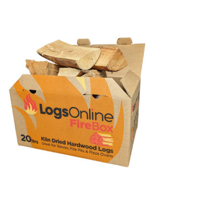 Fire Guru Kiln Dried Premium Birch Firewood Logs 20L Box from B&Q