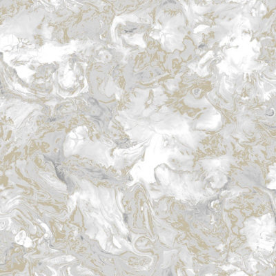 Muriva Elixir Marble Grey And Gold Wallpaper - Image 13