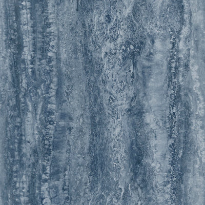 Muriva Blue Marble Pearl Effect Embossed Wallpaper from B&Q