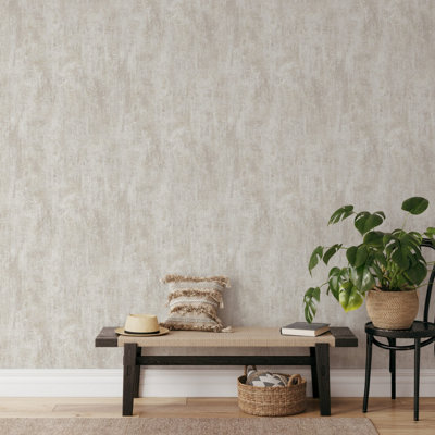 Muriva Phelan Texture Wallpaper – Textured Fabric Effect Vinyl Wallpaper – Modern Wallcovering for Living Room, Bedroom, Hallway – Decorative Luxury – Cream - Image 6