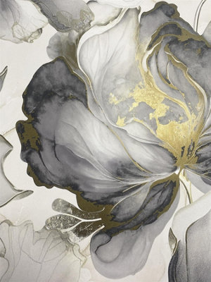 Muriva Floral Wallpaper Elysian Black And Gold Wall Paper Roll from B&Q