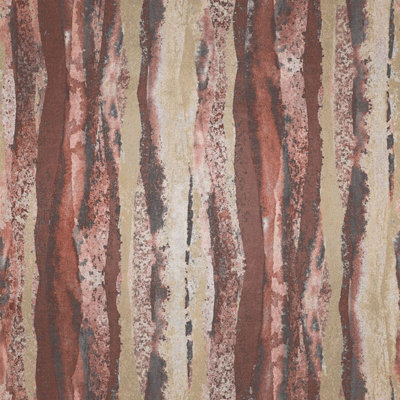 Muriva Soren Wallpaper - Red - Fabric Emboss - Modern Industrial Stripe Design - Image 6