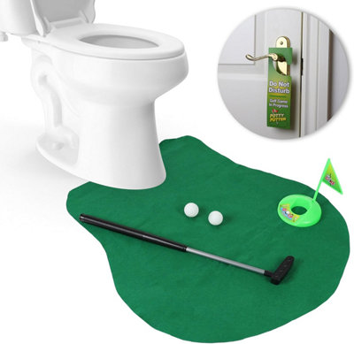 Divchi Toilet Golf Game Potty Bathroom Fun Activity Novelty Gift For Xmas from B&Q