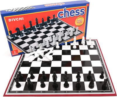 Divchi Chess Board Set Game -Travel Chess Piece Set With Chess Folding/portable Storage Board-Traditional Strategy Game For Kids